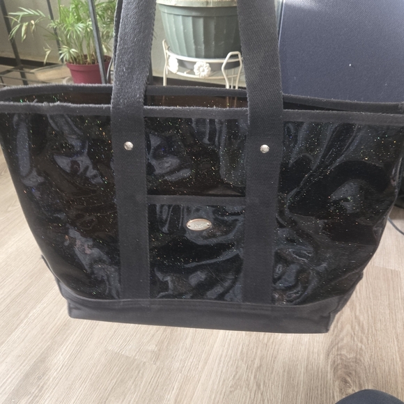 Coach Shimmering Black Tote Bag - Picture 6 of 14